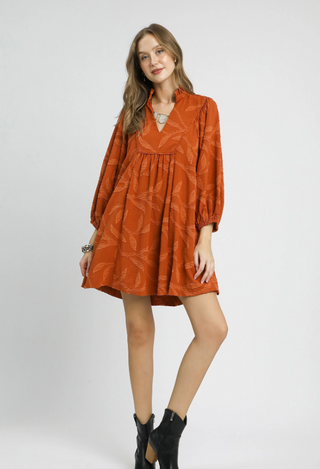 Harvest Flame Mini Dress