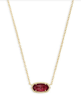 Kendra Scott Elisa Short Pendant Necklace – Gold Clear Berry