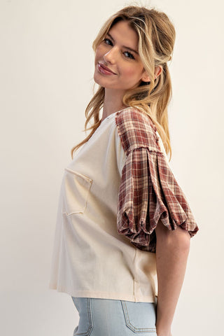Sugar & Spice Plaid Top