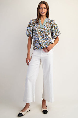 Olive Bloom Blouse