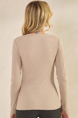 Second Skin Ribbed Long Sleeve Top