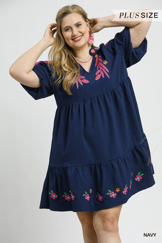 Head in the Clouds Mini Dress in Plus