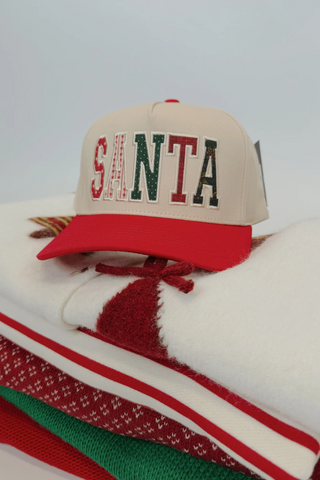 Varsity Santa Patchwork Trucker Hat