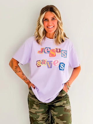 Jesus Saves Poster Tee