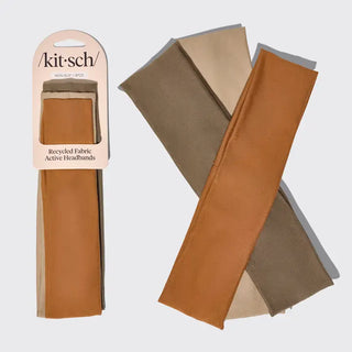 Kitsch Recycled Fabric Active Headbands – 3 Pack