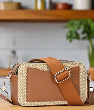 Helena Straw Crossbody Bag