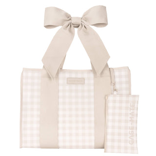 Case-Mate Latte Gingham Jelly Tote Bag