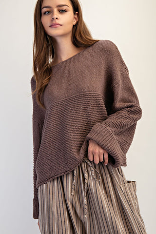 Mocha Drift Knit Sweater