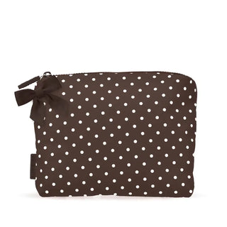 Case-Mate Espresso Polka Dot Crinkle Makeup Bag