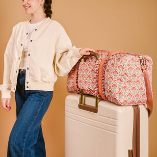 On-the-Go Quilted Weekender Bag-Everbloom Dusty Rose