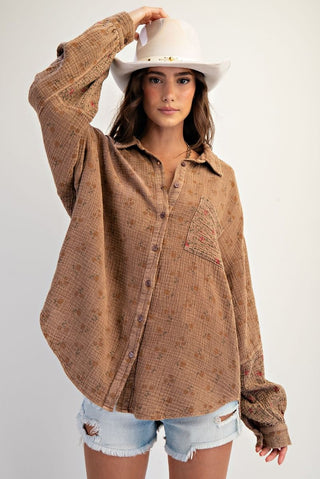 Dakota Desert Button-Down in Plus