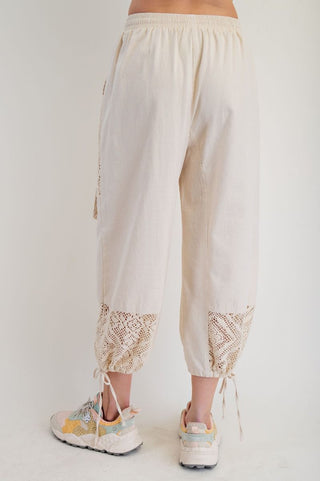 Crochet Mineral Washed Joggers