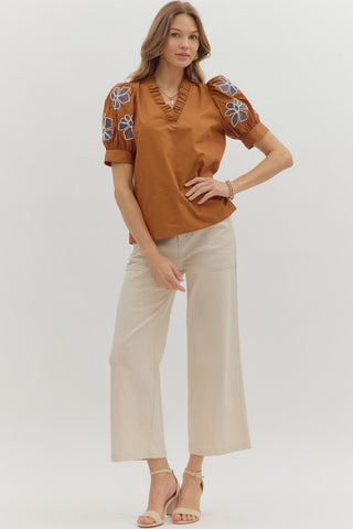 Marigold Meadow Embroidered Top
