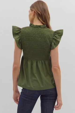 Ruffle & Bloom Peplum Top