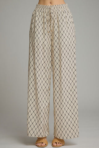 Lattice Luxe Wide Leg Pants