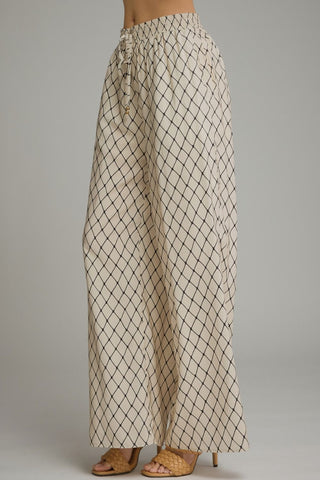 Lattice Luxe Wide Leg Pants