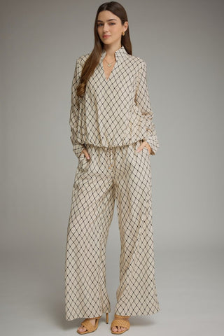 Lattice Luxe Wide Leg Pants
