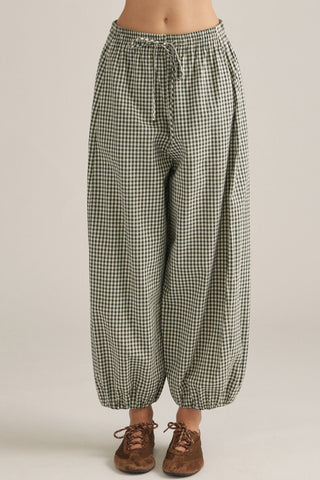 Cottage Gingham Barrel Pants