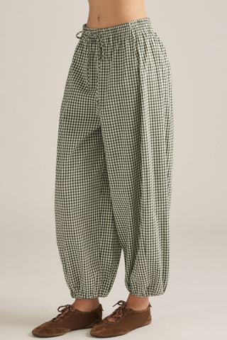 Cottage Gingham Barrel Pants