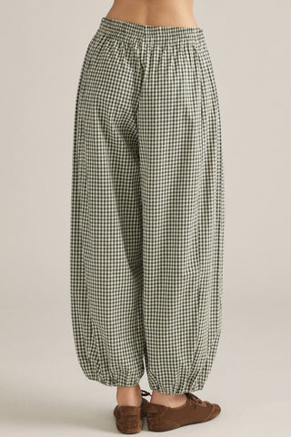 Cottage Gingham Barrel Pants
