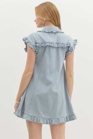 Downtown Stroll Denim Dress