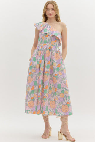 Vivid Floral Dress