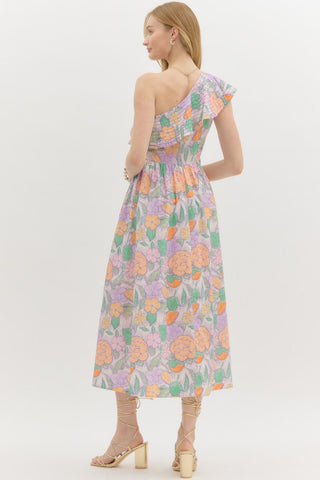 Vivid Floral Dress