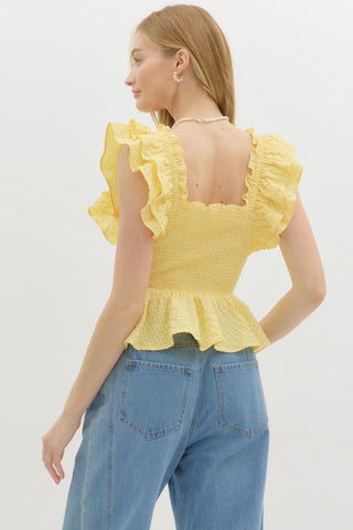 Sweet Summertime Flutter Blouse