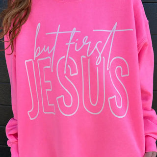 But First Jesus Sweatshirt in Plus