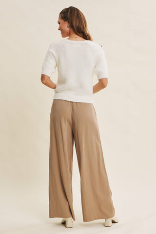 Sandstone Wide-Leg Pants