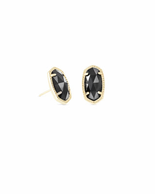 Kendra Scott Ellie Gold Stud Earrings in Black