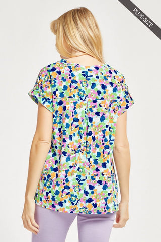 Tea and Chit Chat Floral Blouse in Plus
