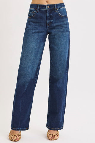 Brielle Mid Rise Wide Leg Jeans