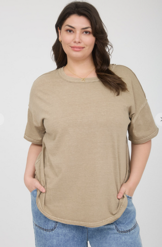 Everyday Ease Cotton Tee in Plus