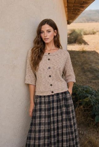 Easy Days Marled Button Cardigan