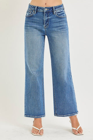 Joanna Cropped Wide Leg Jeans