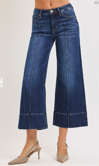 Dakota Wide-Leg Cropped Jeans