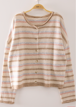 Sweet Escape Reversible Striped Cardigan