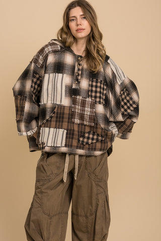 Rustic Trails Patchwork Hoodie