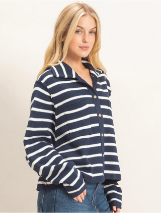 Harbor Stripe Cardigan