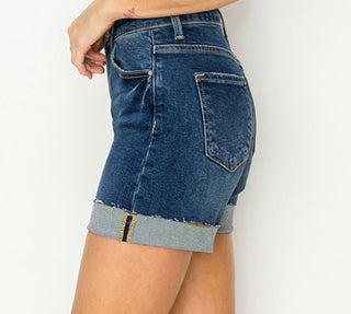 Remi High Rise Cuffed Denim Shorts