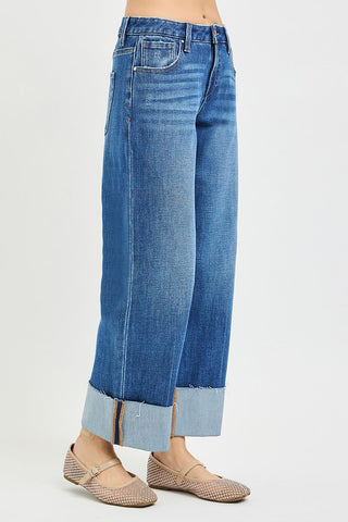 Piper Cuffed Crop Straight Jeans