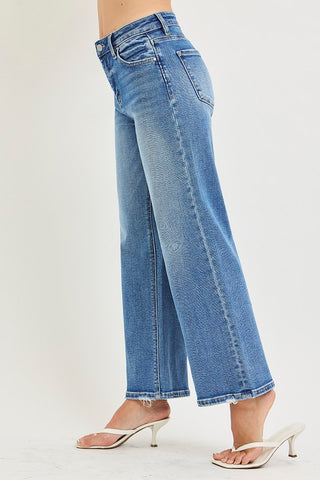 Joanna Cropped Wide Leg Jeans