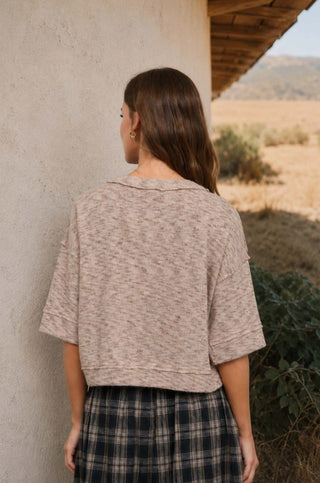 Easy Days Marled Button Cardigan