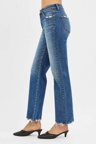 Sandra Distressed Ankle Straight Jeans