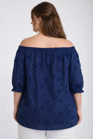 Blooming Grace Embroidered Top in Plus