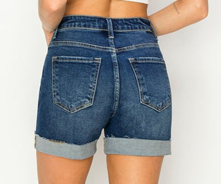 Remi High Rise Cuffed Denim Shorts