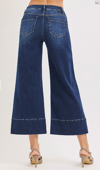 Dakota Wide-Leg Cropped Jeans