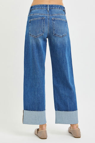 Piper Cuffed Crop Straight Jeans