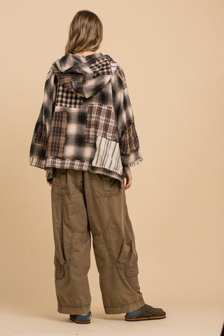 Rustic Trails Patchwork Hoodie